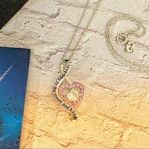 I Love You To The Moon & Back Sterling Necklace